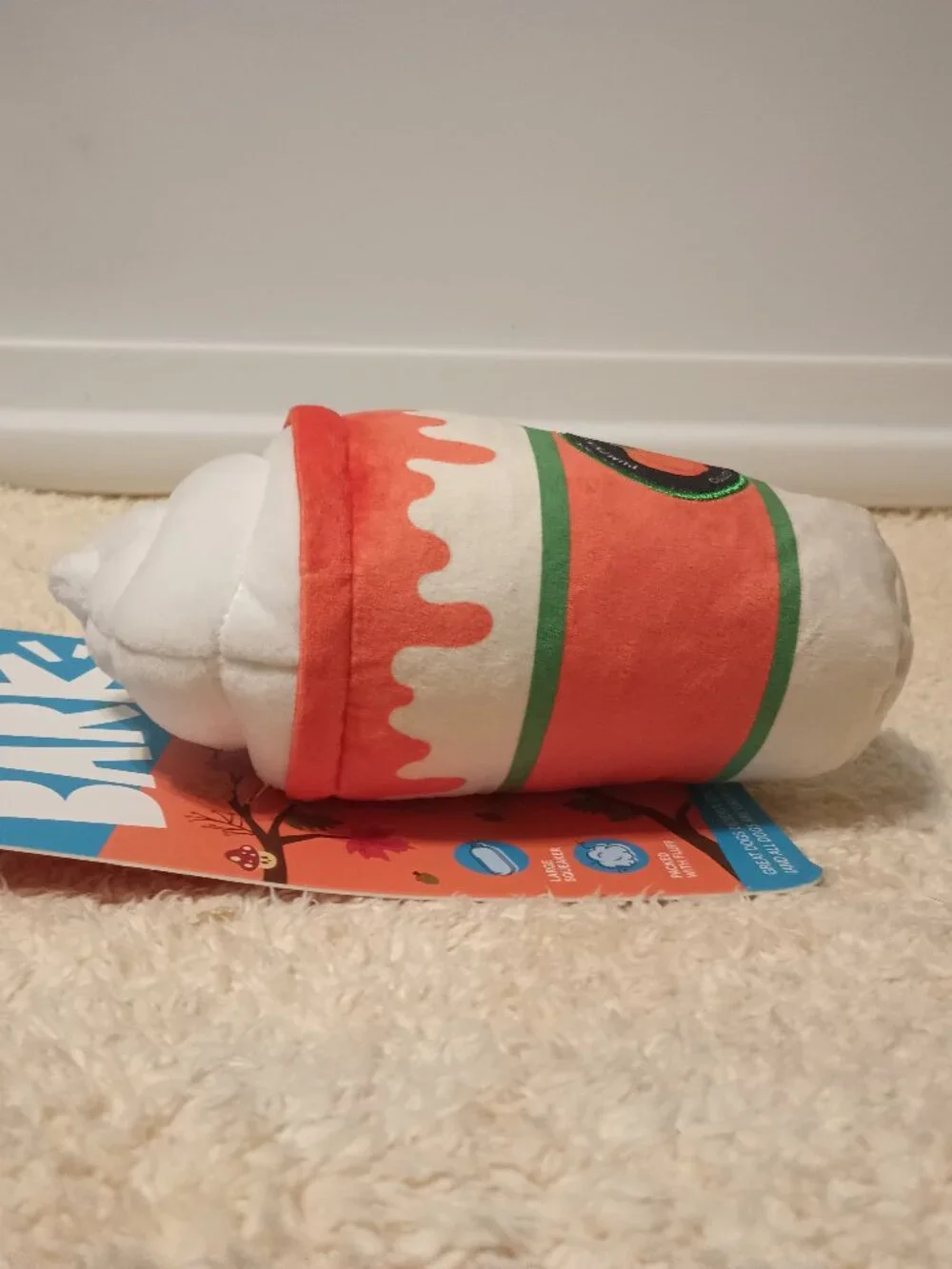 BARK's Whipped Pupkin Latte Plush Pet Toy